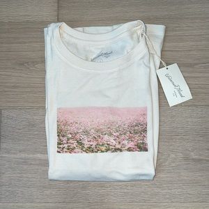 NEW Universal Thread+Tee+ Floral+Cream+Pink+XS+NWT